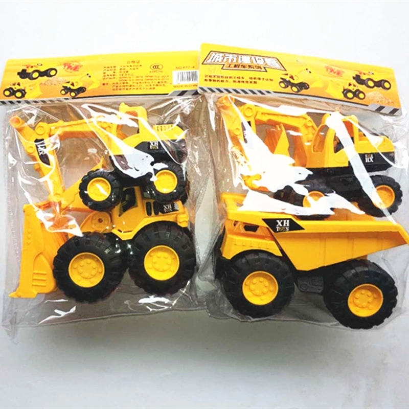 Factory direct sales of cross-border bagged engineering vehicle toys, bulldozer and excavator models, children's toys, and hot sales at street stalls details Picture