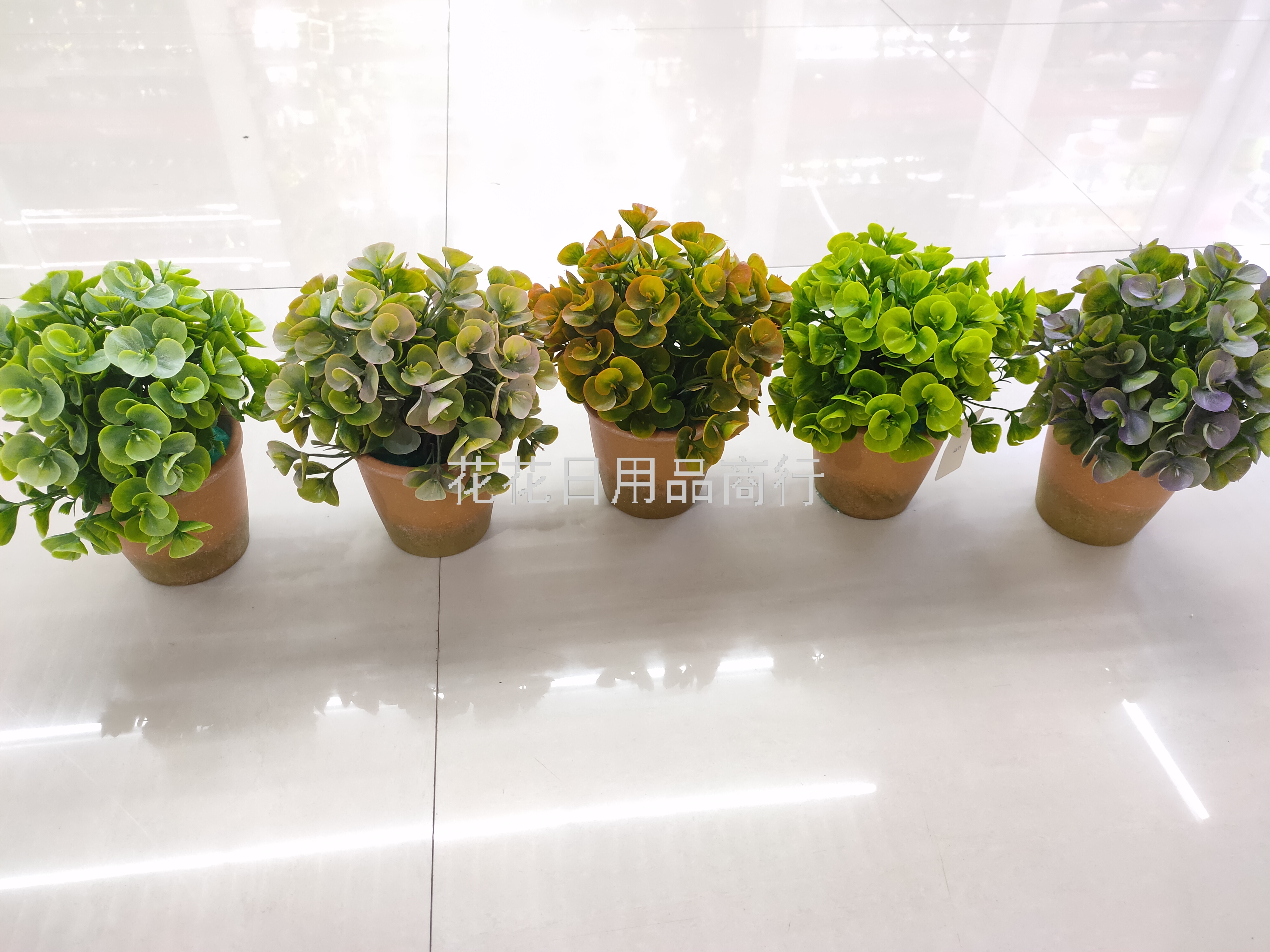 Emulation flower false flower coffee basin green plant leaf bonsai decorates living room bedroom table