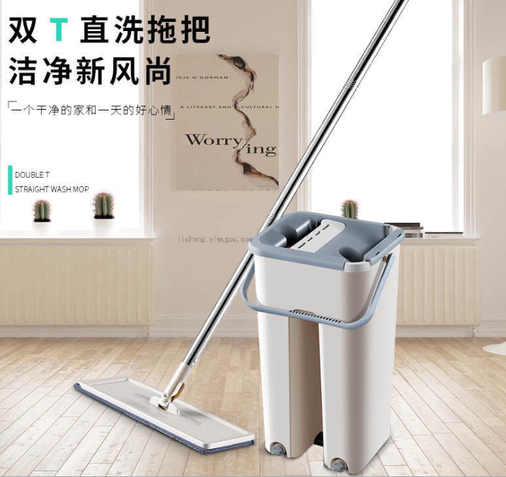 刮刮乐平板拖把 免手洗懒人拖把 免洗拖把干湿两用免手洗拖把
