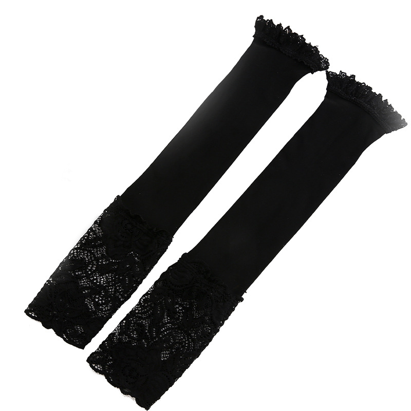Summer promotion: Ice silk lace ice sleeves, sun protection sleeves, UV protection for women driving out in summer wholesale Item Picture