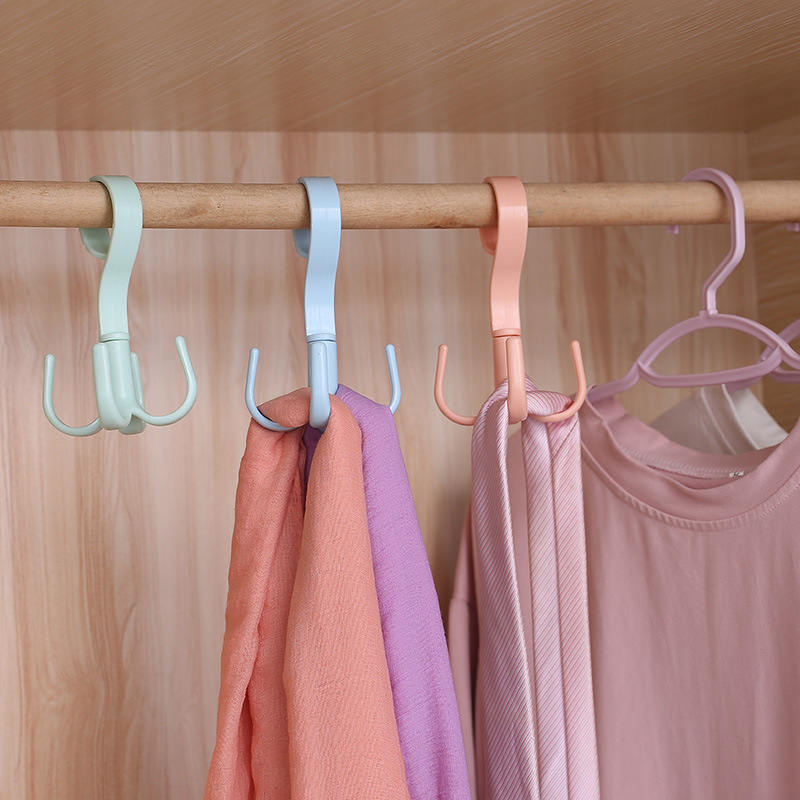 Bag rack, women's bag 4-claw hook, bag hook, school bag, wardrobe storage rack, multi-functional rotating storage rack, S-shaped details Picture
