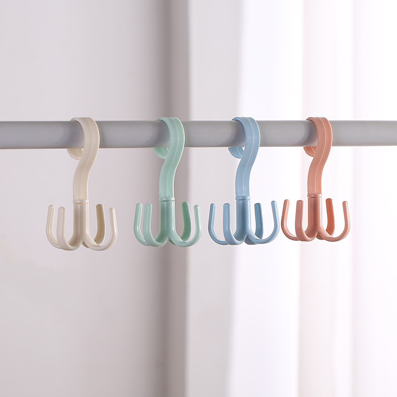 Bag rack, women's bag 4-claw hook, bag hook, school bag, wardrobe storage rack, multi-functional rotating storage rack, S-shaped Item Picture
