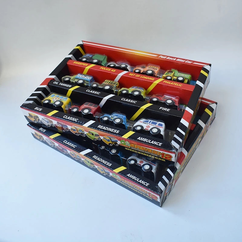 Wholesale of 12 sets of mini car toys, children's cartoon pocket cars about 5 centimeters long Specification drawing