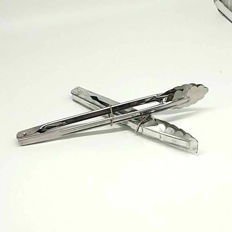 Sunshine Department Store bagged stainless steel bread tongs, food tongs, multi-functional food tongs 2pcs Specification image