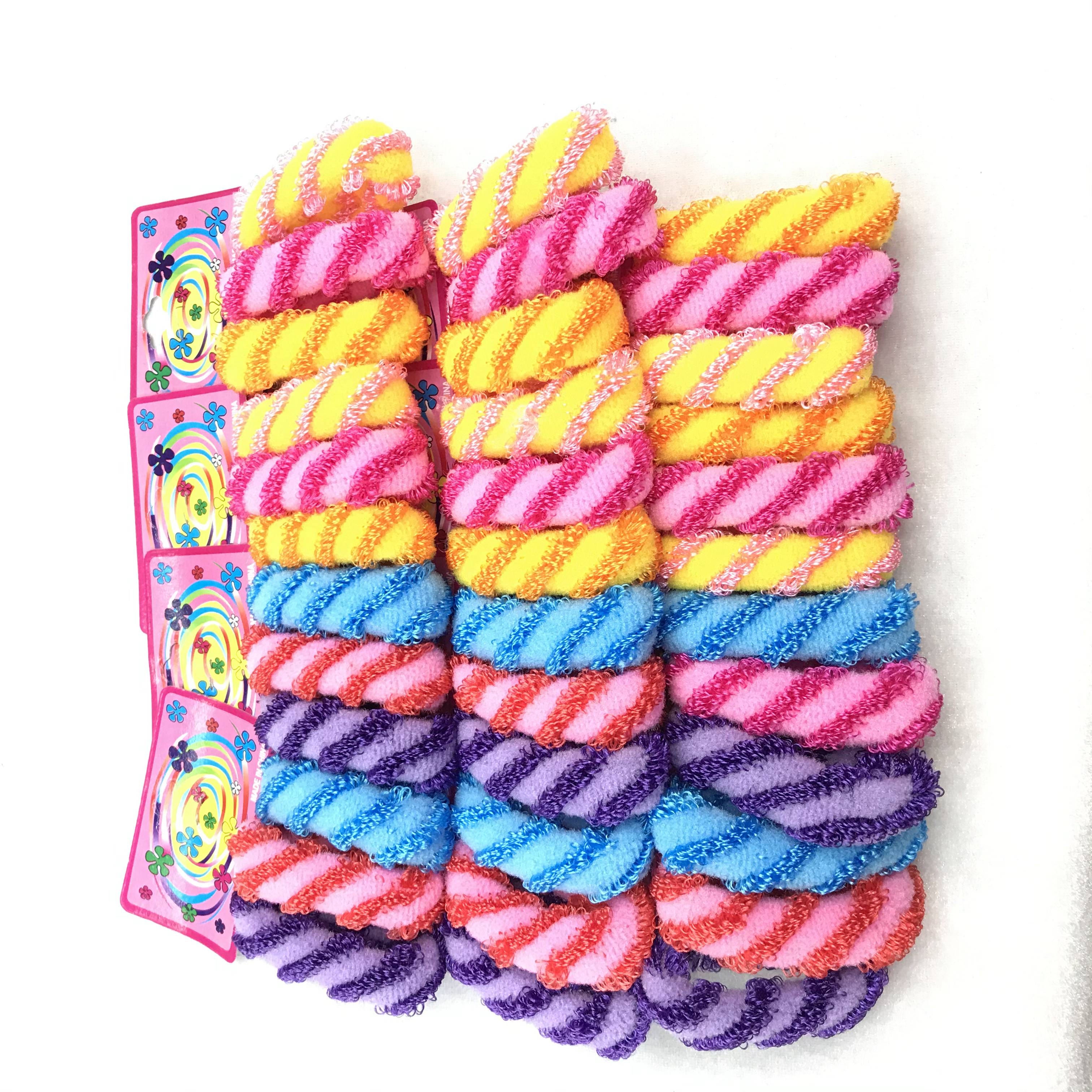 Two-color bright silk twill elastic headband with zebra stripe thumbnail