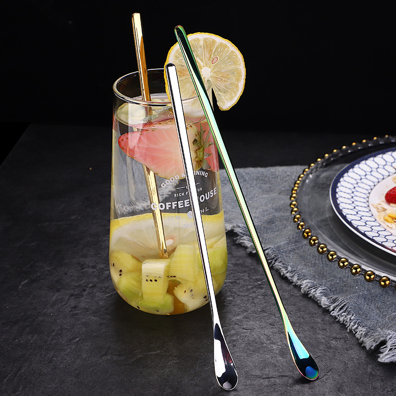 New 304 stainless steel ice ladle, 23cm stirring ladle, long-handled honey ladle, mixing bar ladle available for customization. Factory wholesale Application Scenario