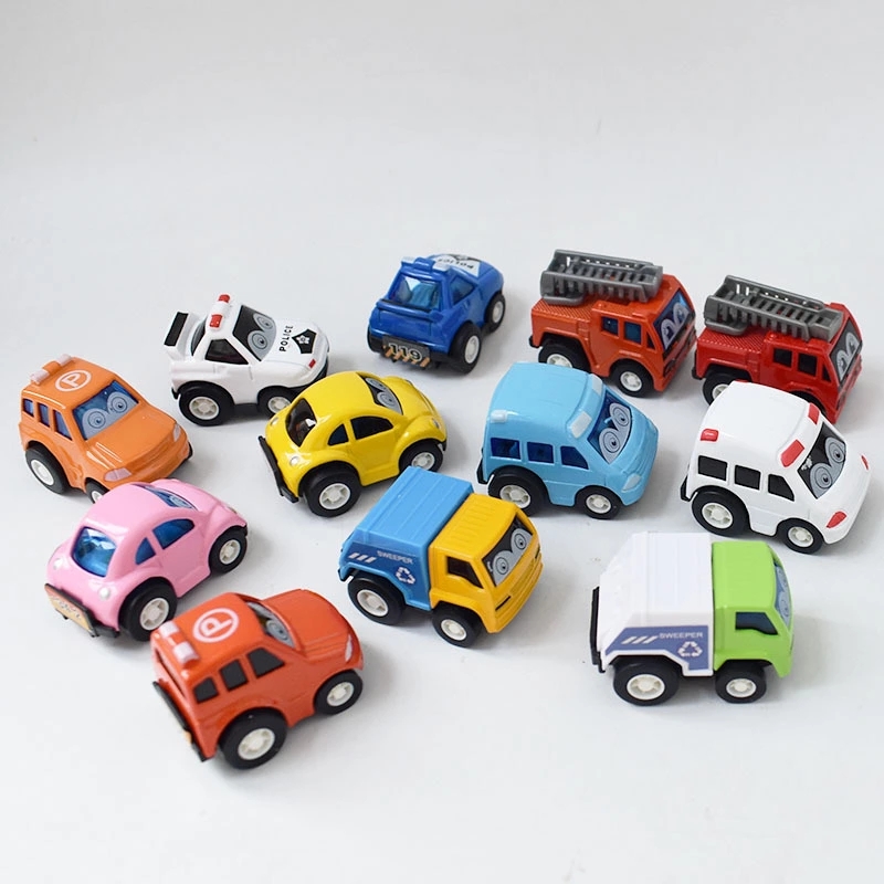 A box of 12 children's alloy toy cars, mini Q-version cartoon toy cars, pocket toys for kids Application Scenario