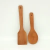 Sunshine Department Store bagged 2 pure natural wooden spatulas with extended handles, heat-resistant and environmentally friendly spatulas and spoons details Picture