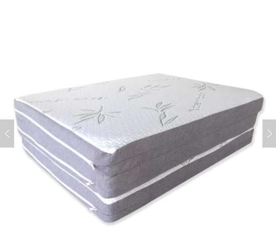 Three-fold mattress, memory foam high resilience sponge mattress, detachable bamboo fiber cover, anti-slip bottom mattress details Picture