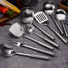 不锈钢锅铲汤勺漏勺9件套厨房用具套装铲子炒菜烹饪勺铲礼品批发