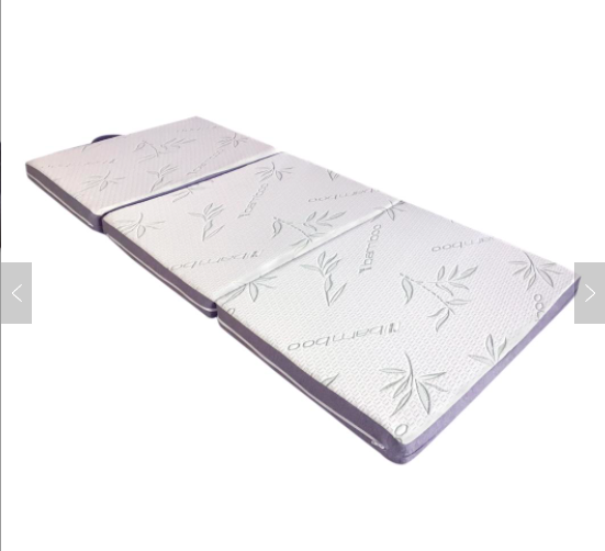 Three-fold mattress, memory foam high resilience sponge mattress, detachable bamboo fiber cover, anti-slip bottom mattress Item Picture