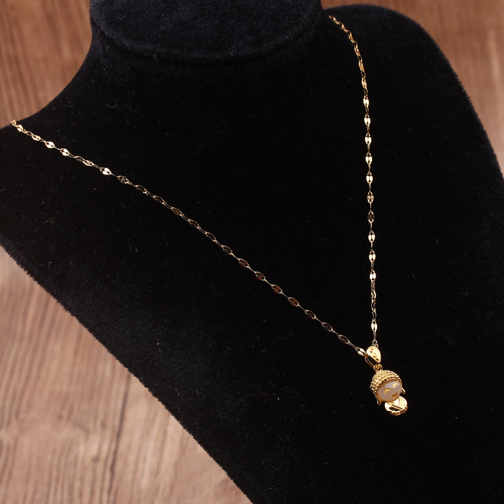 The 10-yuan store's popular jewelry necklace features a garnet goldfish collarbone chain plated with 18k gold and rose gold Specification image