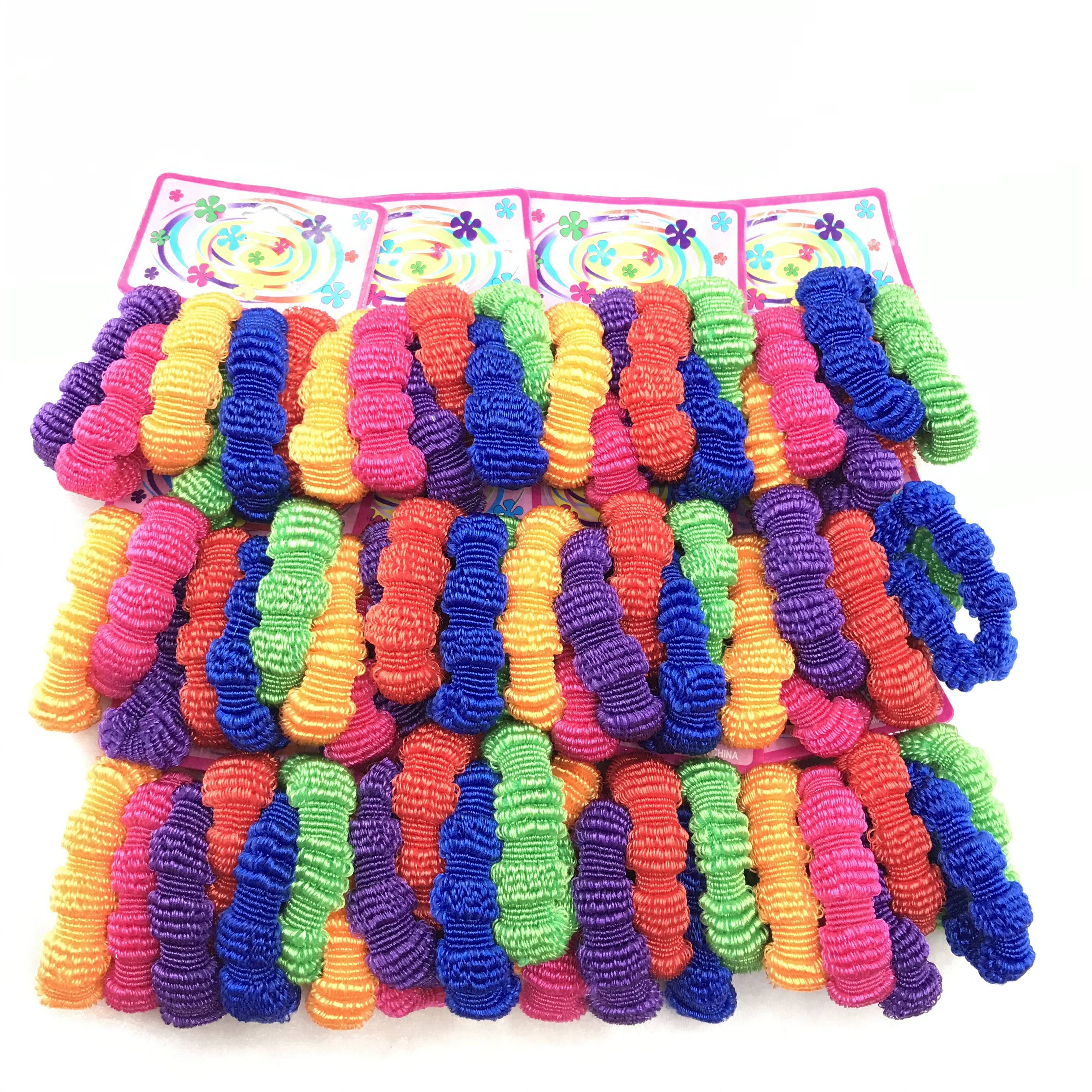 Elastic bright silk flower tooth head ring towel ring rubber band thumbnail