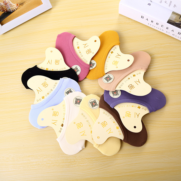 Yanjie Factory direct sales of invisible breathable boat socks, candy, single shoes, short socks, velvet breathable and invisible shallow socks wholesale one-piece consignment Specification image