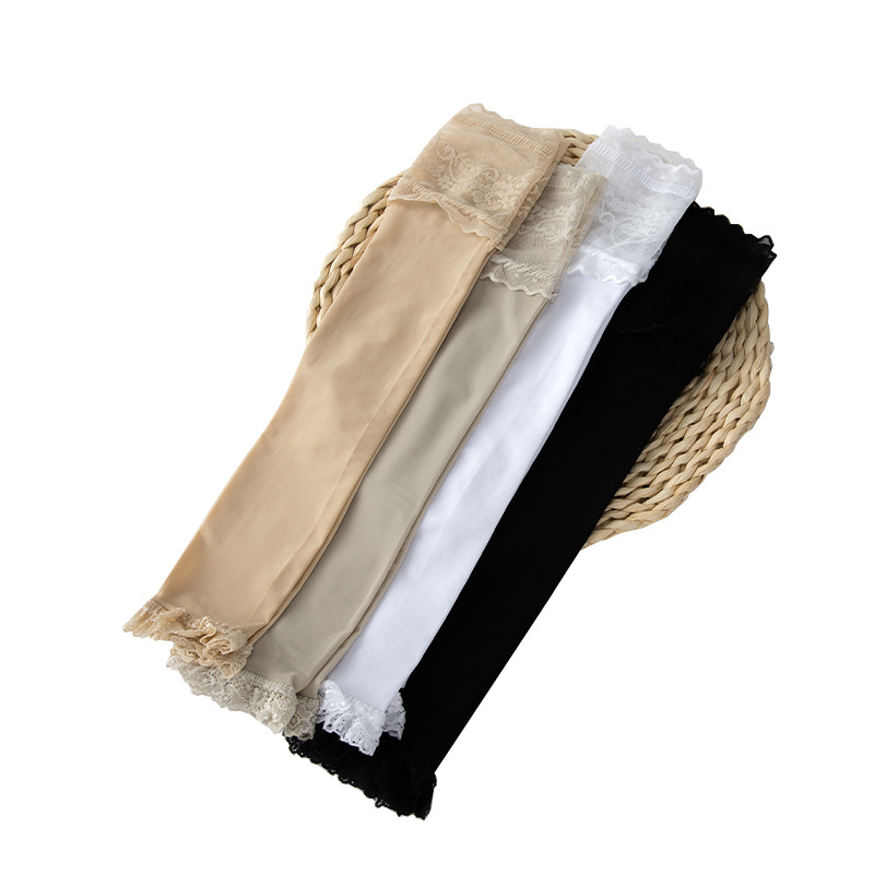Summer sun protection ice sleeve sleeves, women's lace trendy sleeve sleeves, Harajuku style simple sun protection sleeve sleeves, mosquito repellent arm sleeves, fresh and clean Item Picture