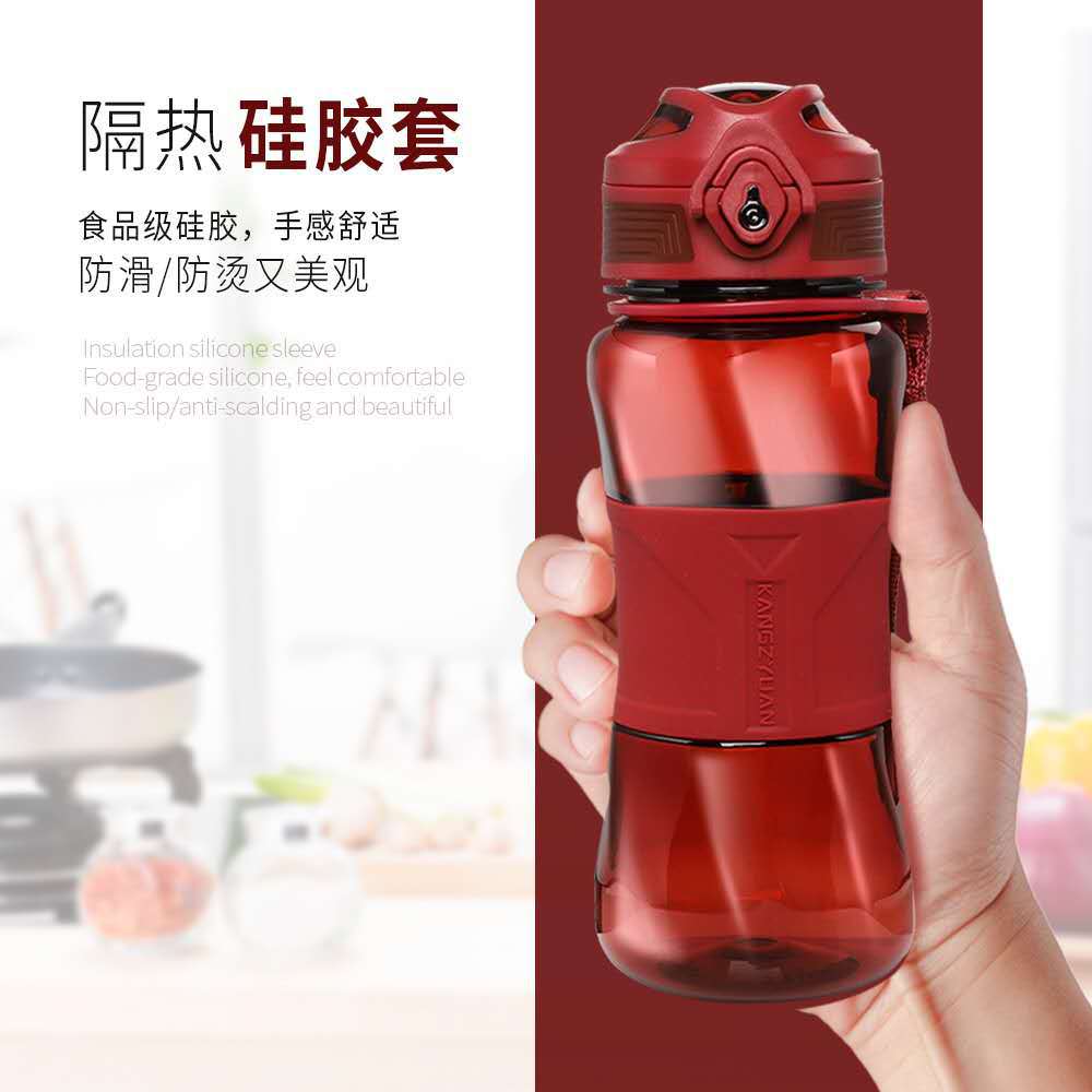 The Hexagonal Exquisite Sports Plastic Cup Is Made Of Tritan Material, Which Is Environmentally Friendly And Hygienic. It Is Suitable For Both Men And Women And Comes With Silicone For Heat Protection details Picture
