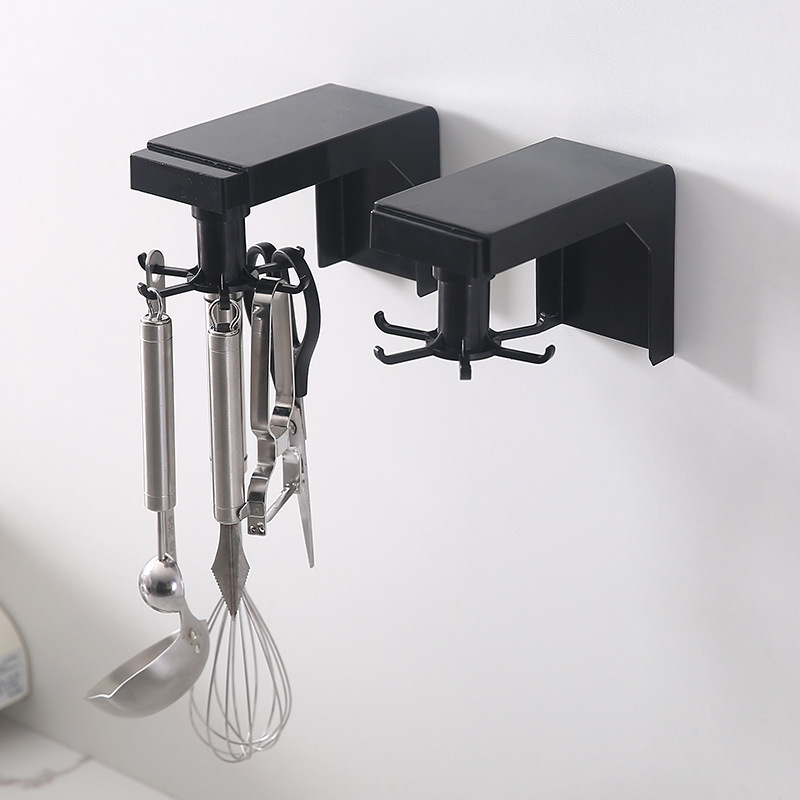 Extendable and rotatable hook, no need for drilling, kitchen wall rack, spatula, spoon, kitchenware storage and hanging rack details Picture