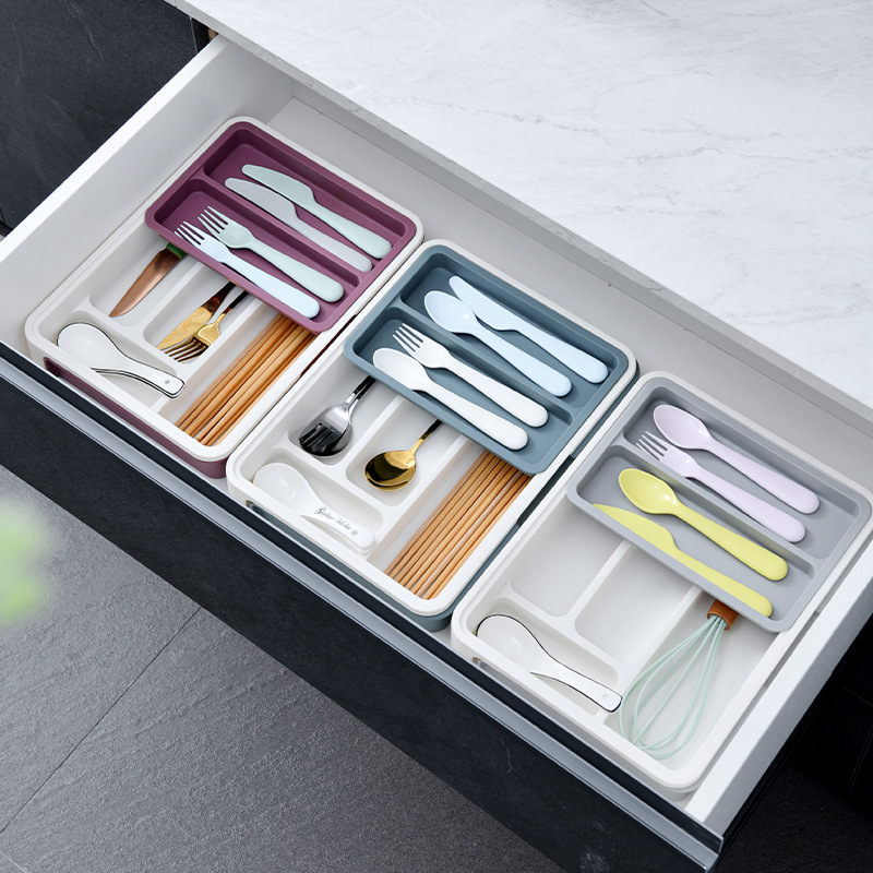 New drawer partition storage box, tableware classification storage box, kitchen desktop compartmentalized storage box, stationery storage box details Picture