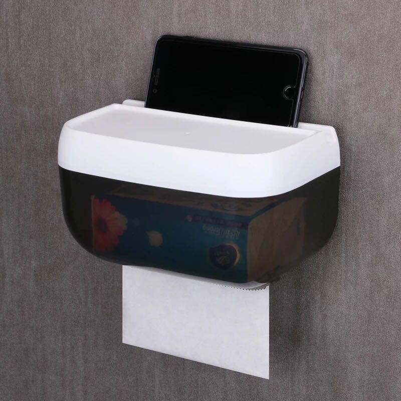 Creative toilet paper storage rack without drilling holes, waterproof tissue box, tissue box