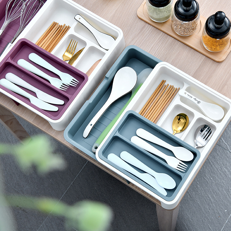 New drawer partition storage box, tableware classification storage box, kitchen desktop compartmentalized storage box, stationery storage box Specification image