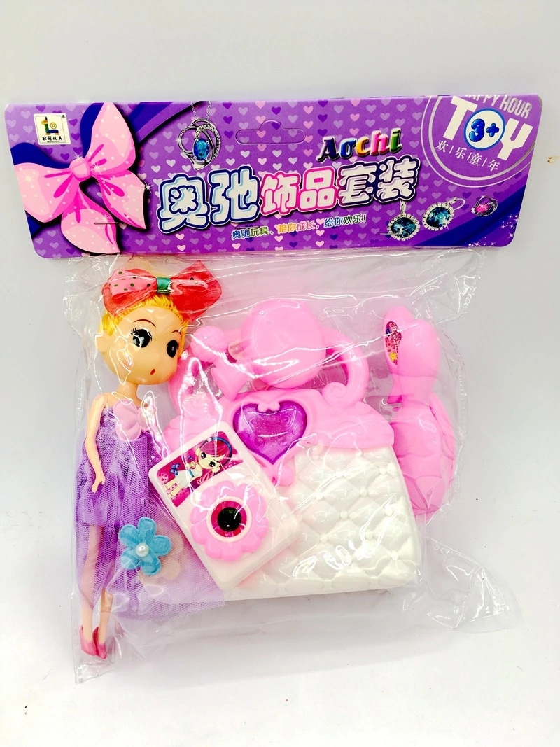 608-79 Little Princess + Handbag Toy Set, Girl's dress-up House Play toys, PVC Bag wholesale Application Scenario