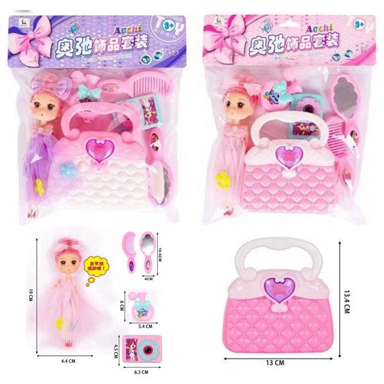 608-79 Little Princess + Handbag Toy Set, Girl's dress-up House Play toys, PVC Bag wholesale details Picture