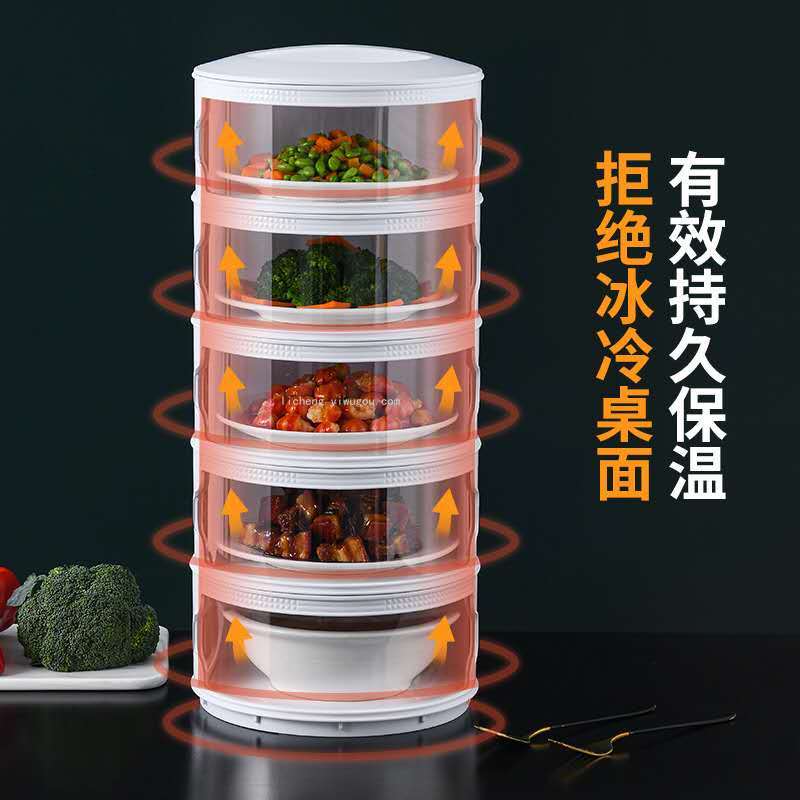 35823 Best-selling new type vegetable cover, household dust-proof and heat-insulating multi-layer food cover, detachable and washable leftover food wonder, 5-layer vegetable cover Item Picture
