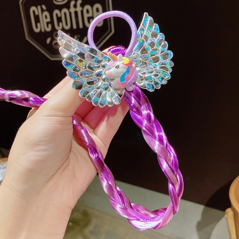 Children's colorful wigs, braids, colored ropes, girls, babies, little girls, princesses, braids, hair accessories, headwear, hair bands Item Picture