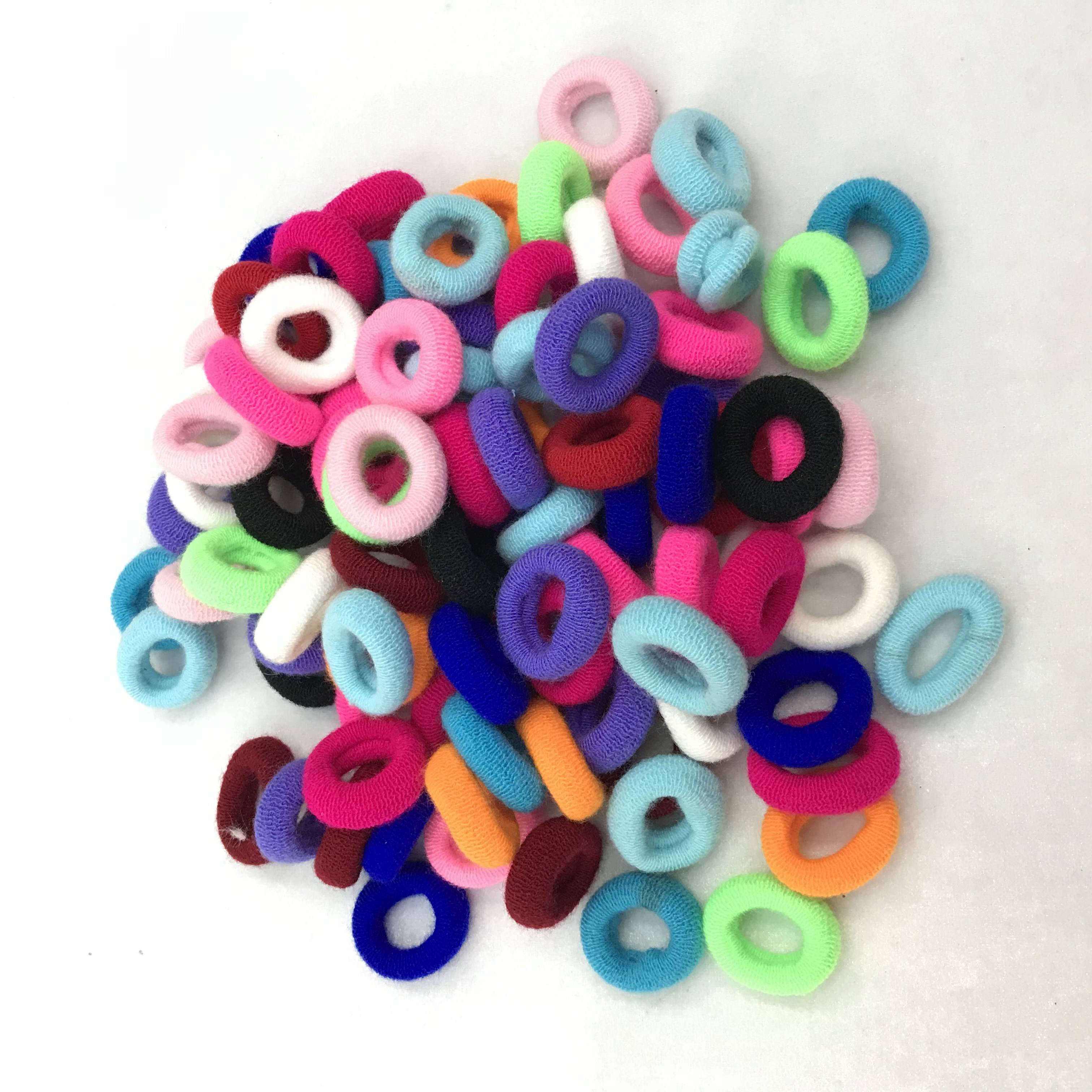 厂家直销儿童弹力开司米棉纱毛巾圈头圈皮筋