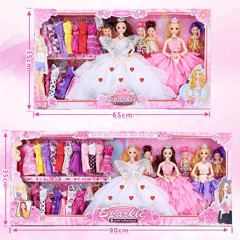 Barbie Danlu dress-up doll Large gift box set, Super large children's girl toy simulation princess wholesale details Picture
