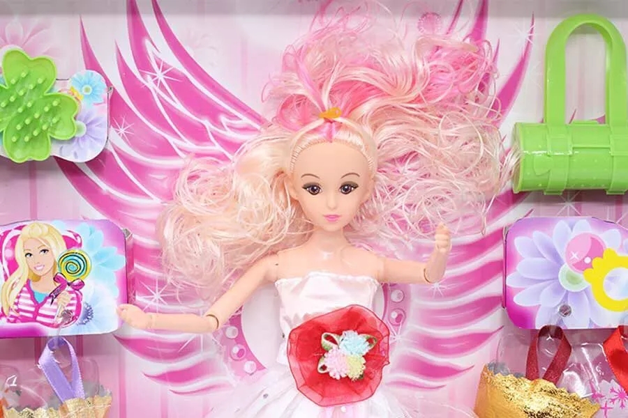 Factory direct sales of Barbie Doll Princess multiple sets of dress sets, movable joint wedding dress, doll big gift box set h Specification drawing