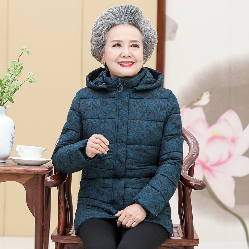 奶奶装棉衣老年人冬装中老年女装棉袄妈妈加厚外套老太太羽绒棉服