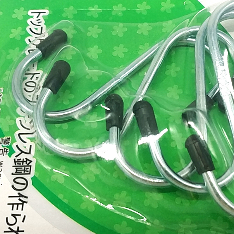 Sunshine Department Store 1.95-inch stainless steel S-shaped hook with multiple suction clips, metal hook with rubber sleeve S-shaped hook 1 Item Picture