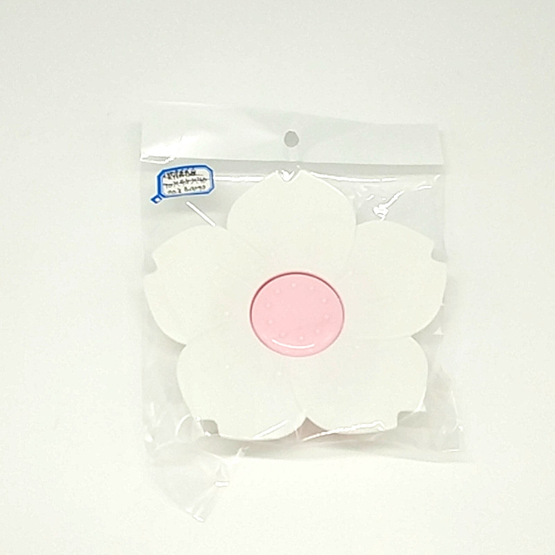 Sunshine Department Store bagged Home Soap Box, Sakura-shaped cute plastic colorful soap box