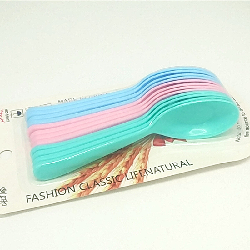 Sunshine Department Store 258-C12 Colorful spoons, plastic spoons, tableware, soup spoons, small hook spoons, spoons, spoons, rice spoons details Picture