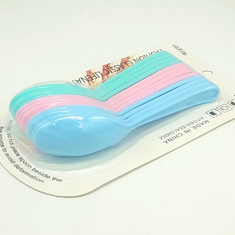 Sunshine Department Store 258-C12 Colorful spoons, plastic spoons, tableware, soup spoons, small hook spoons, spoons, spoons, rice spoons Specification image