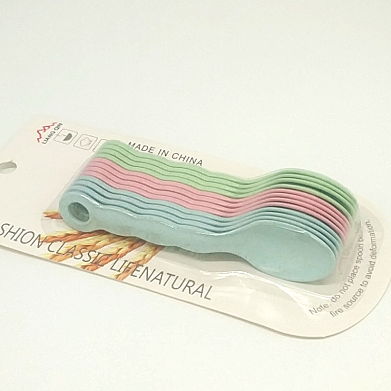 Sunshine Department Store 221-M12 Wheat Straw Creative Spoon, Eco-friendly and durable Spoon, Children's Wheat Fragrance Spoon details Picture