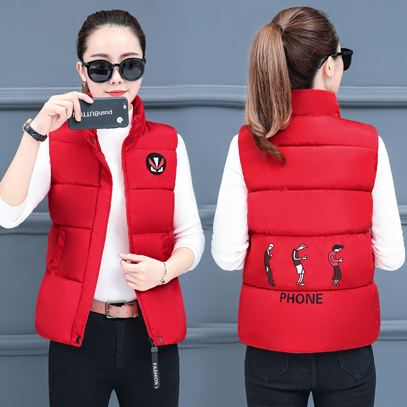棉马甲女秋冬短款2020新款韩版百搭显瘦马甲坎肩羽绒棉外套背心潮