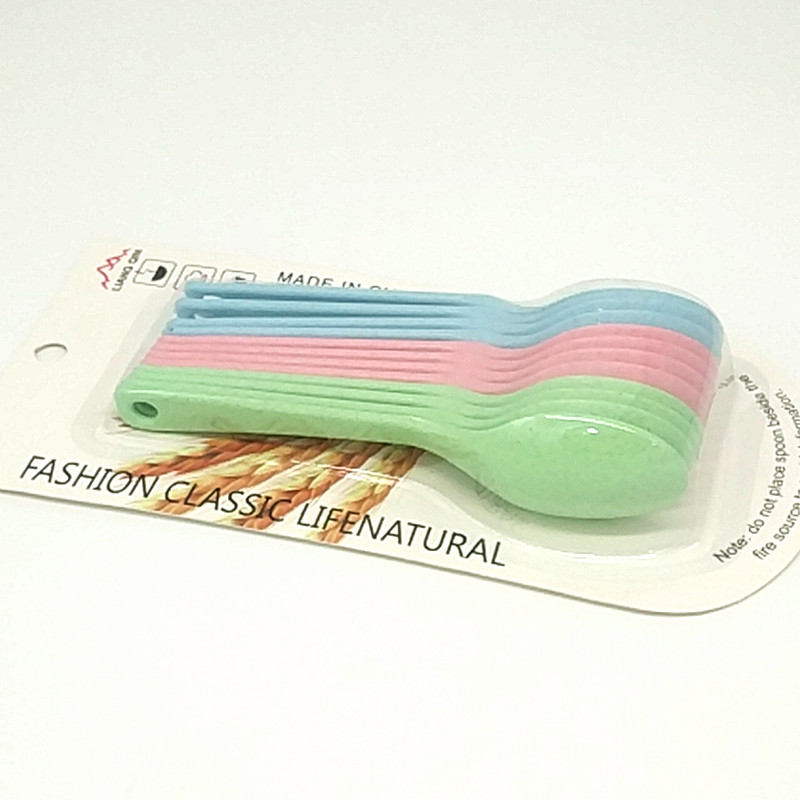 Sunshine Department Store 220-M12 wheat straw Creative Spoon, degradable material spoon, environmentally friendly and durable spoon, wheat fragrance spoon details Picture