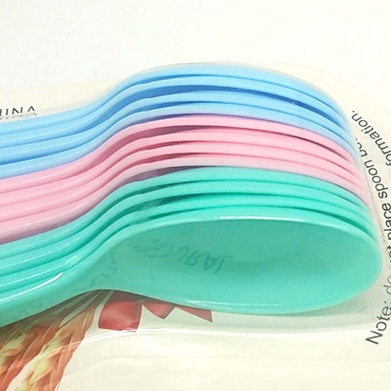 Sunshine Department Store 258-C12 Colorful spoons, plastic spoons, tableware, soup spoons, small hook spoons, spoons, spoons, rice spoons Item Picture