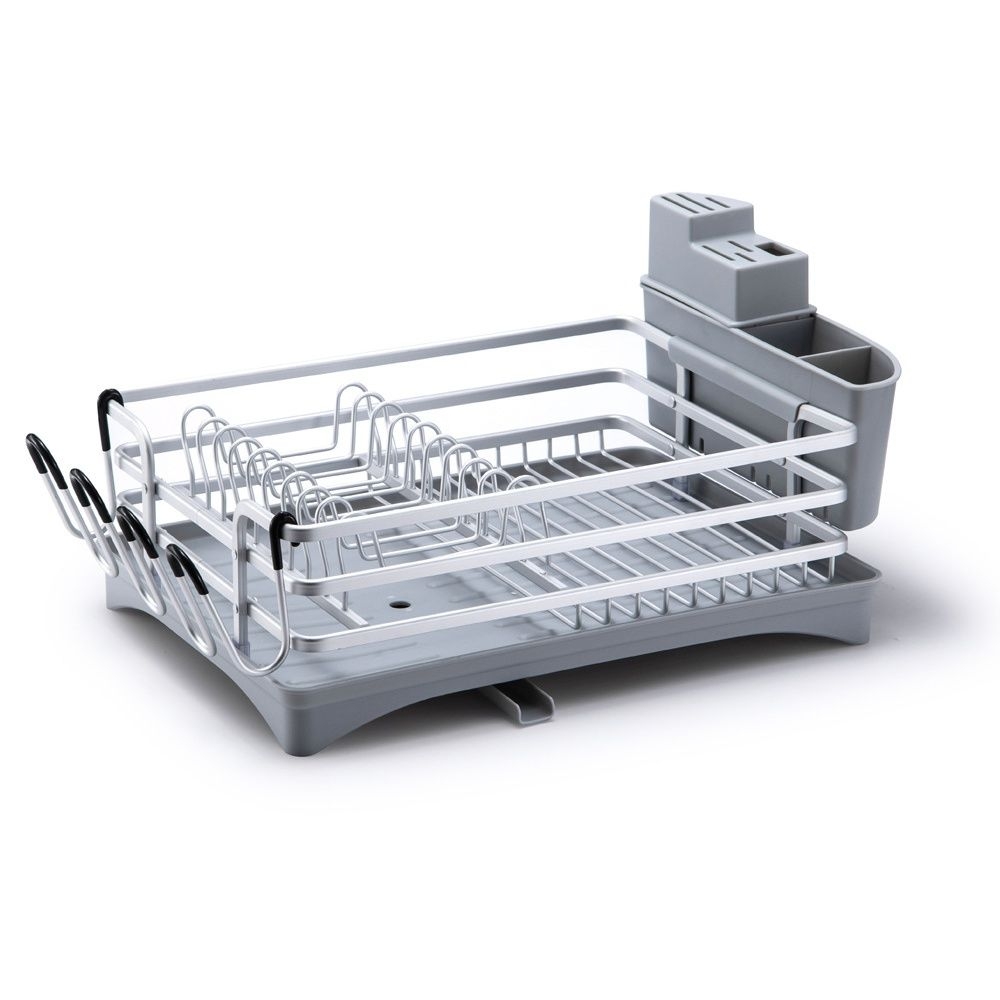 Space aluminum dish rack, kitchen storage rack, single-layer bowl rack, draining rack, kitchenware storage, draining basket, dish rack Application Scenario