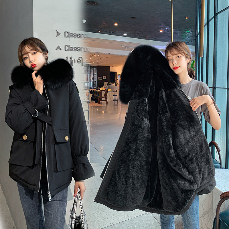 2020 Winter new Korean-style cotton-padded jacket for women, mid-length cotton-padded jacket, thick and loose cotton-padded jacket details Picture