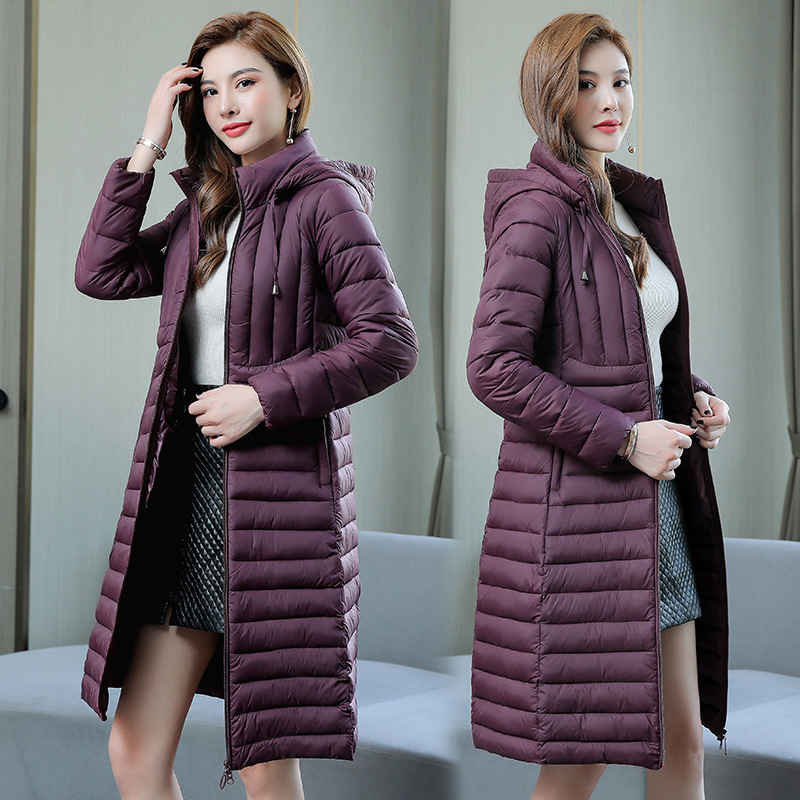 A mid-length cotton-padded jacket for women, 2020 winter new style Korean large-sized slim-fit down cotton-padded jacket, one piece consignment Specification image