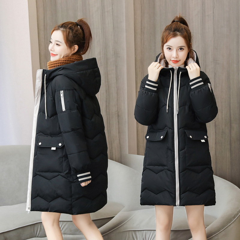 Winter women's cotton-padded clothes, mid-length Korean-style loose, large-sized, thickened cotton-padded clothes, foreign trade women's clothing, winter cotton-padded jacket trend Item Picture