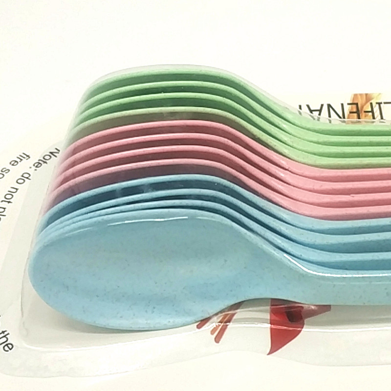 Sunshine Department Store 220-M12 wheat straw Creative Spoon, degradable material spoon, environmentally friendly and durable spoon, wheat fragrance spoon Application Scenario