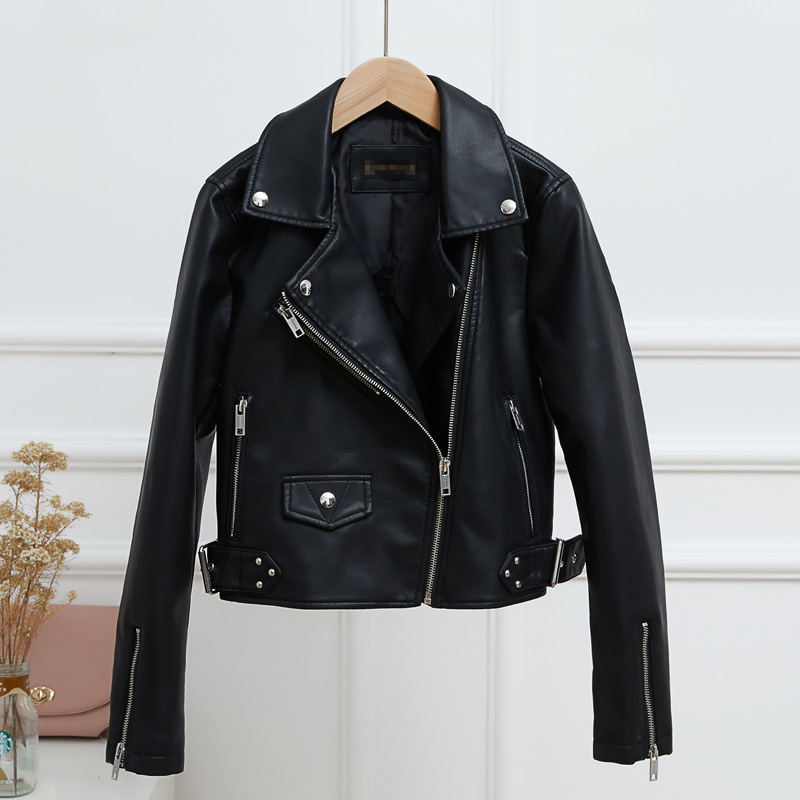 女式皮衣实物图