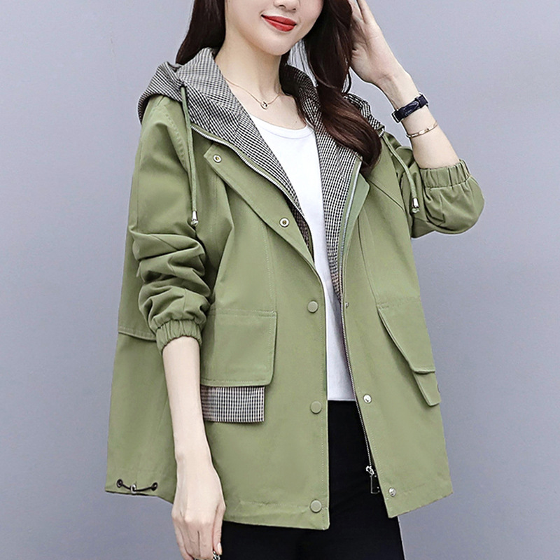 Women's short coat Spring and Autumn 2020 New style stylish windbreaker plus-size women's cotton jacket top Application Scenario