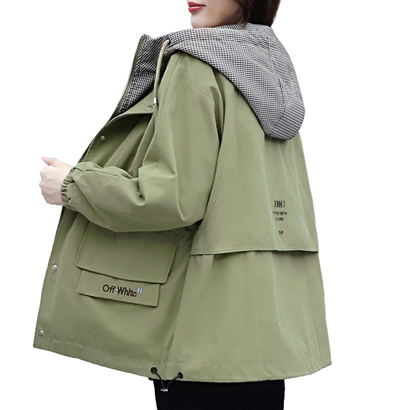 Women's short coat Spring and Autumn 2020 New style stylish windbreaker plus-size women's cotton jacket top Item Picture