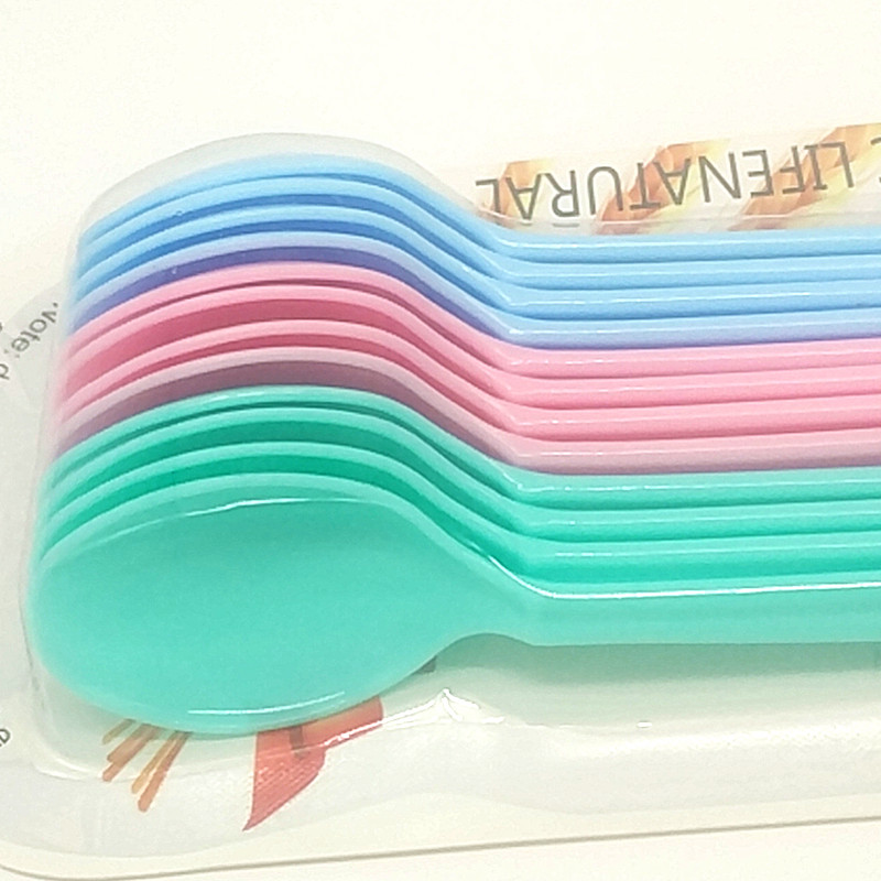 Sunshine Department Store 217-C12 Colorful spoons, plastic spoons, tableware, soup spoons, spoons, spoons, rice spoons, children's spoons Application Scenario