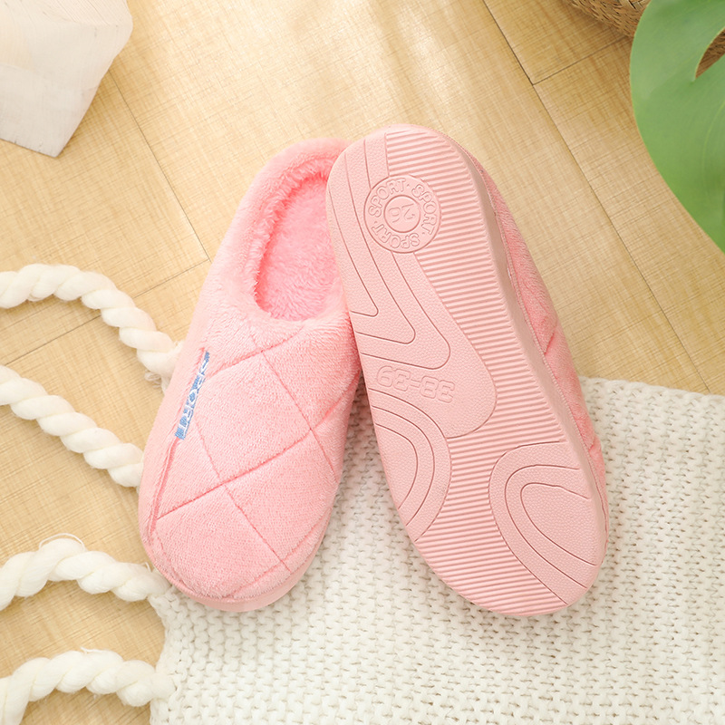 2020 New style cotton slippers for men, thick-soled for indoor warmth and anti-slip, home use, plush slippers for women and couples Application Scenario